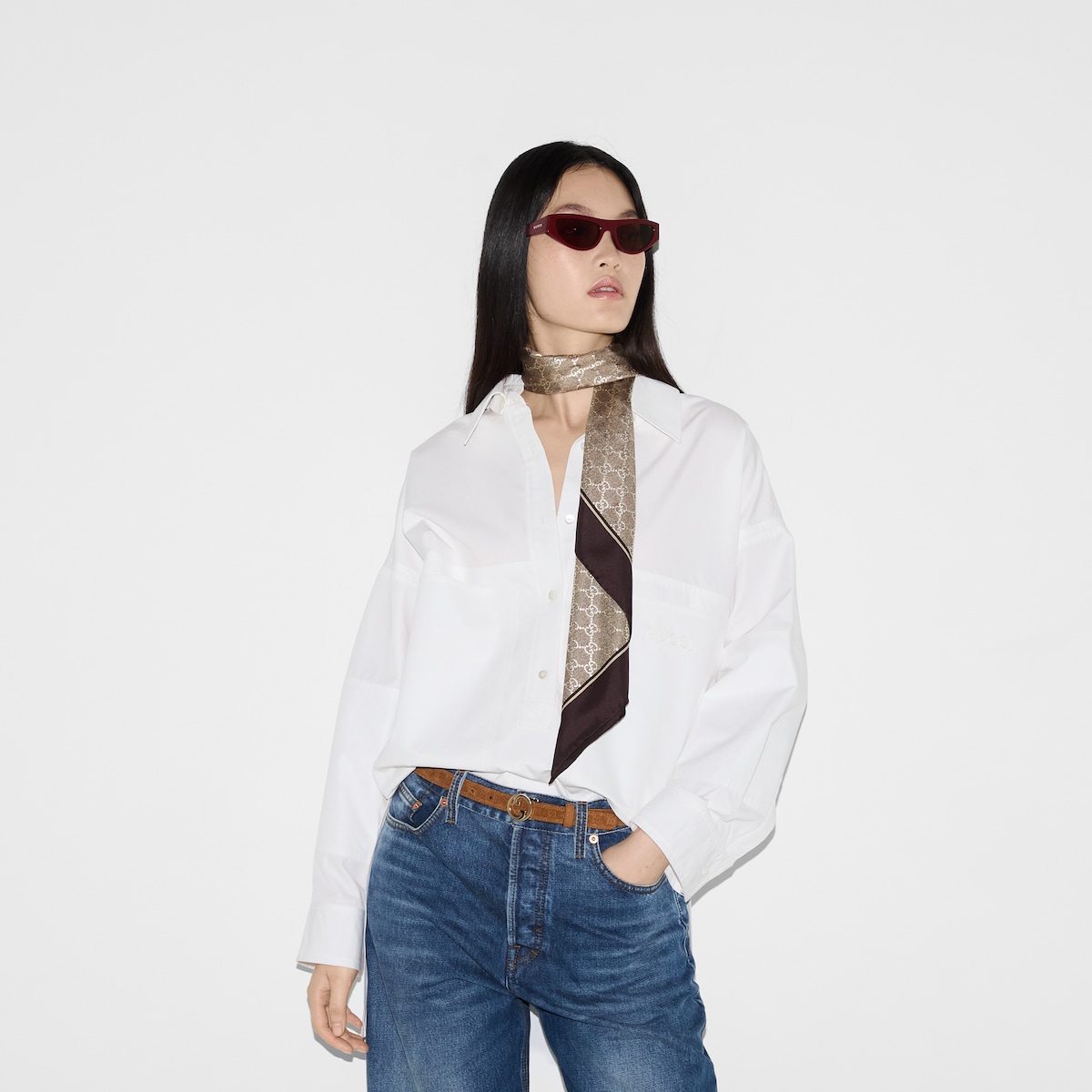 スカーフ GUCCI SCARF (8122513G001 3067) 812251_3G001_9865_003_100_0000