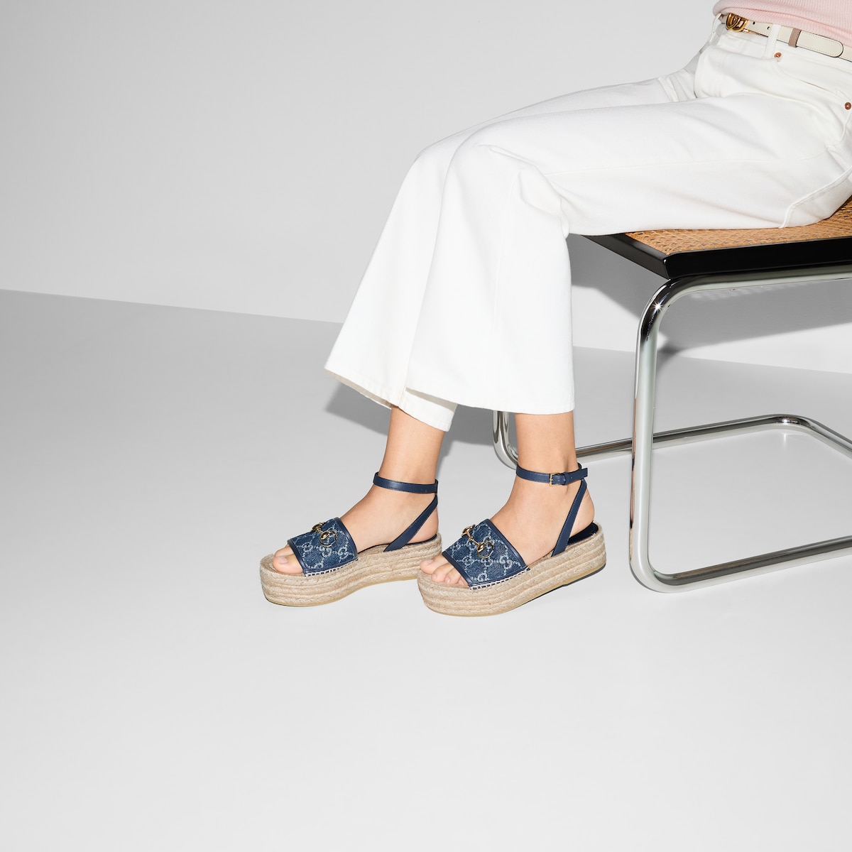 Women's flatform espadrille with Horsebit