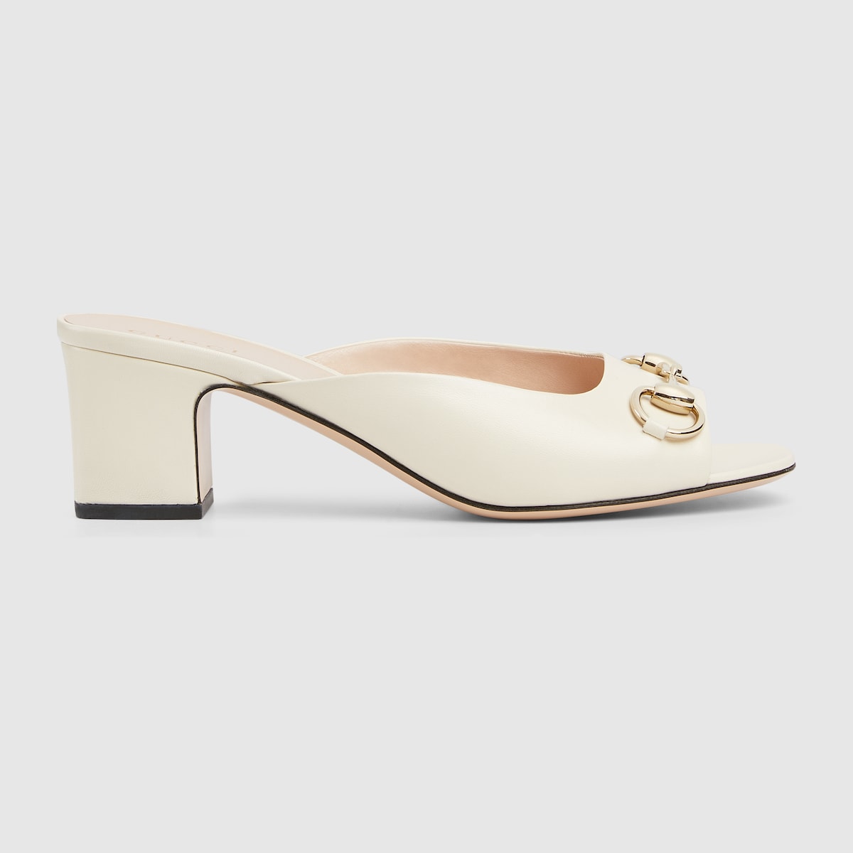 Women's Horsebit slide in ivory leather | GUCCI® US