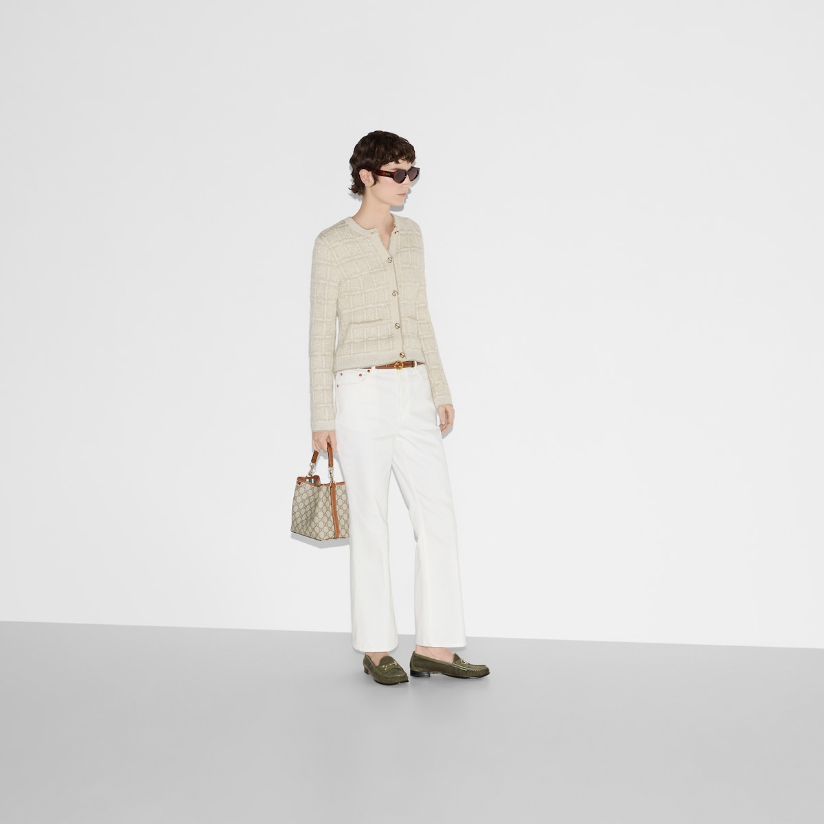 日本未入荷【GUCCI】ストレートフィット デニムパンツ、ホワイト Straight fit denim pants in white | GUCCI® US