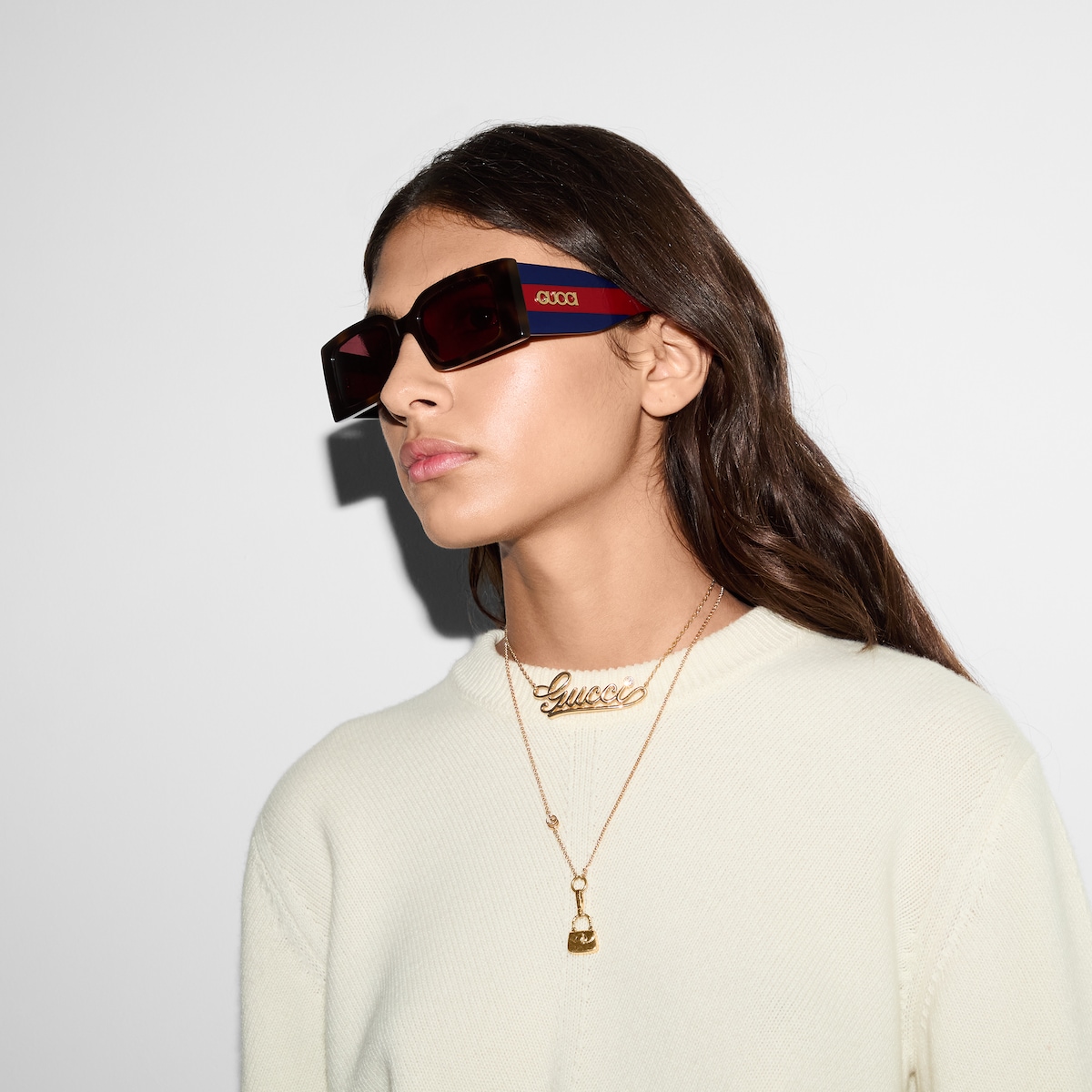 激安大特価！ in sunglasses frame Rectangular brown US GUCCI® | 小物