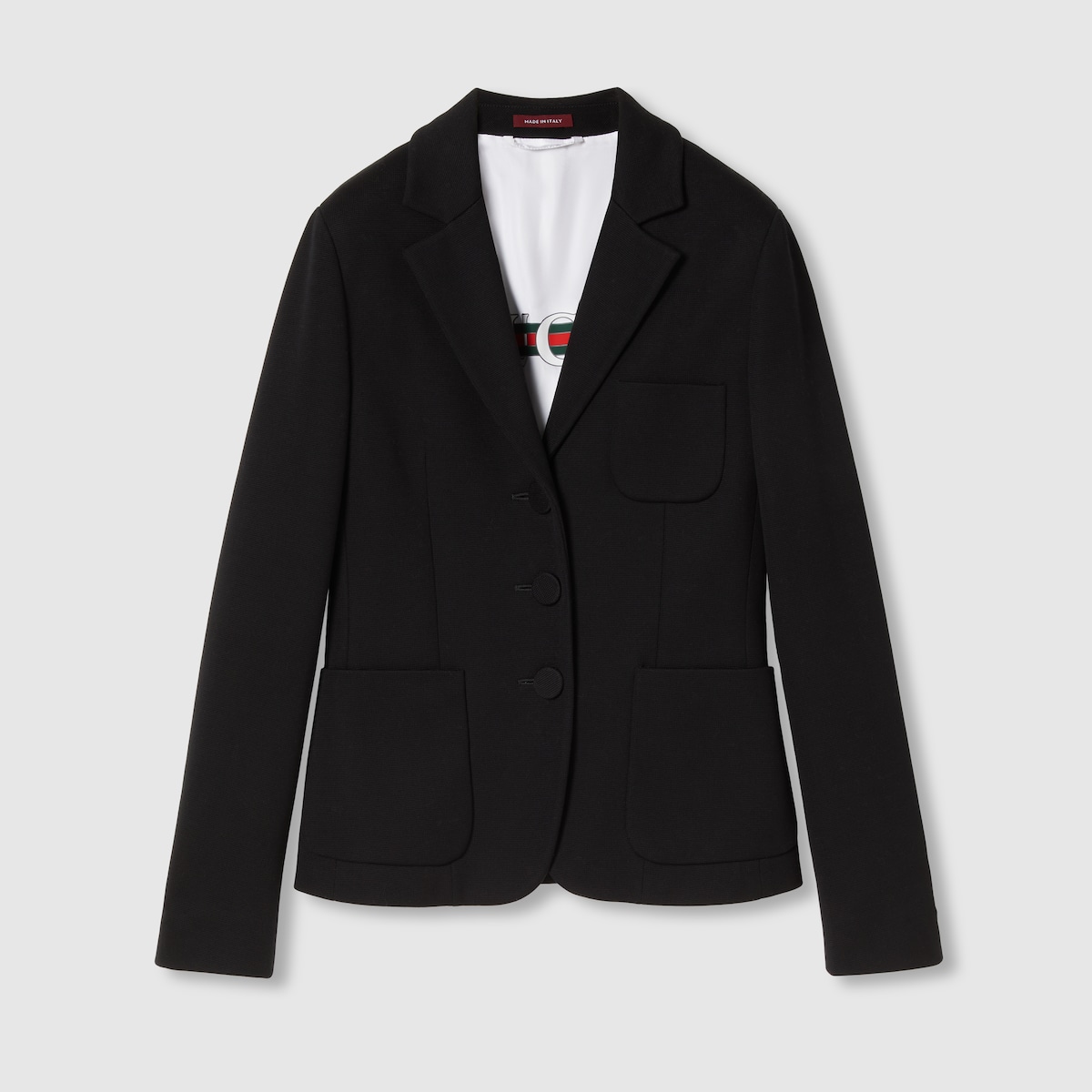 Cotton jersey jacket in black | GUCCI® US