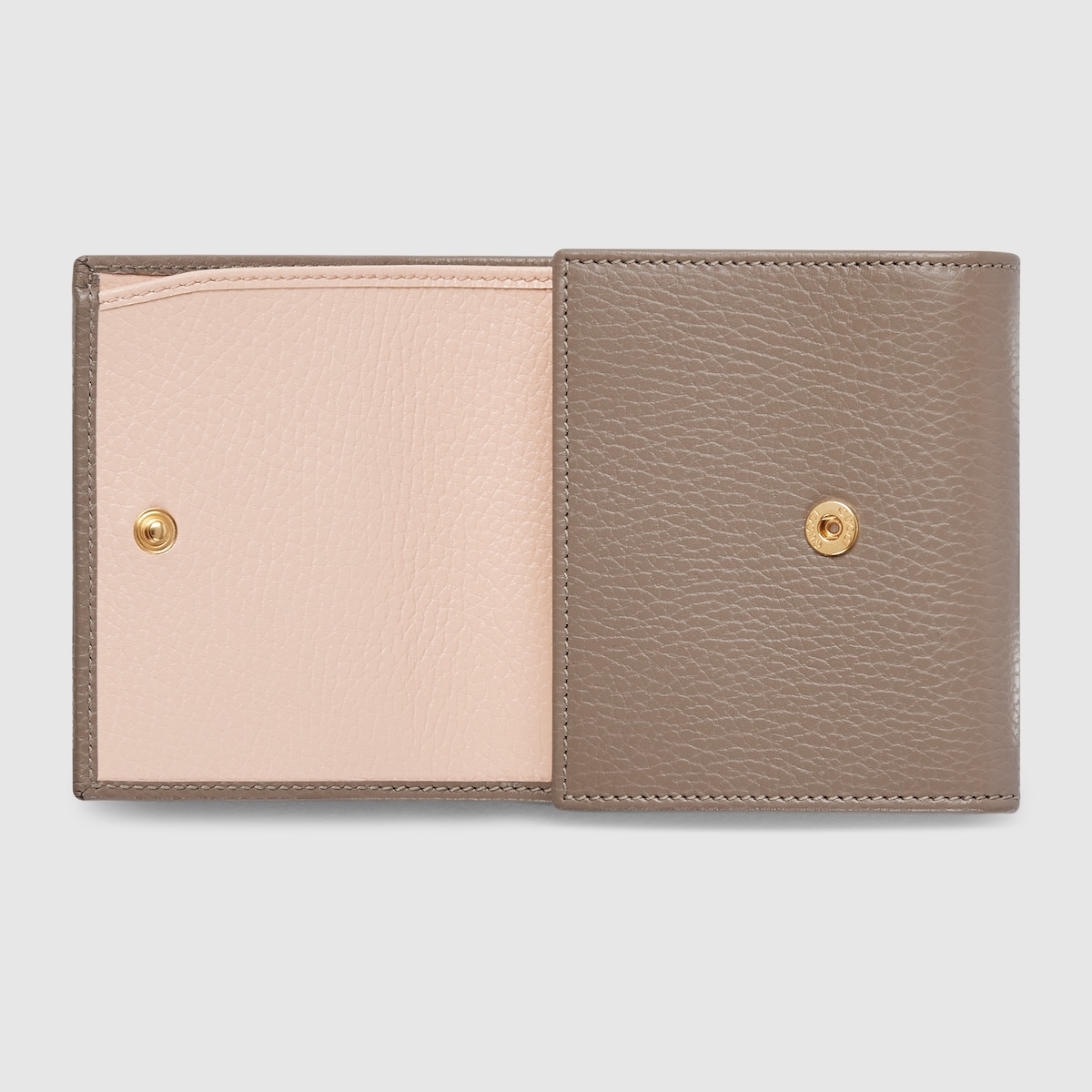 ダブルG バイカラー スモールウォレット ・トープ レザー