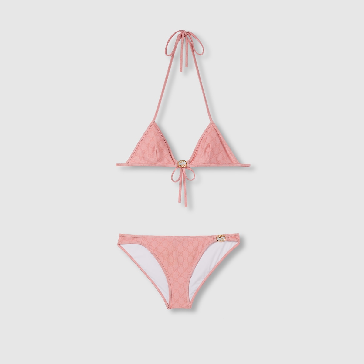 GG stretch jersey bikini in light pink | GUCCI® US