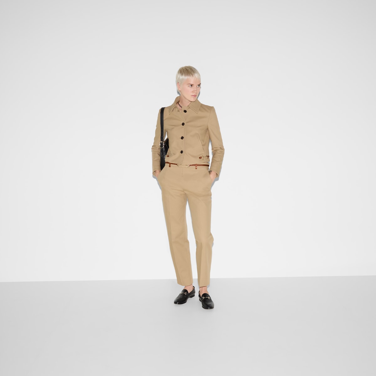 GUCCI ベージュ パンツ ホースビット付き コットンドリル パンツ ・ベージュ | GUCCI公式