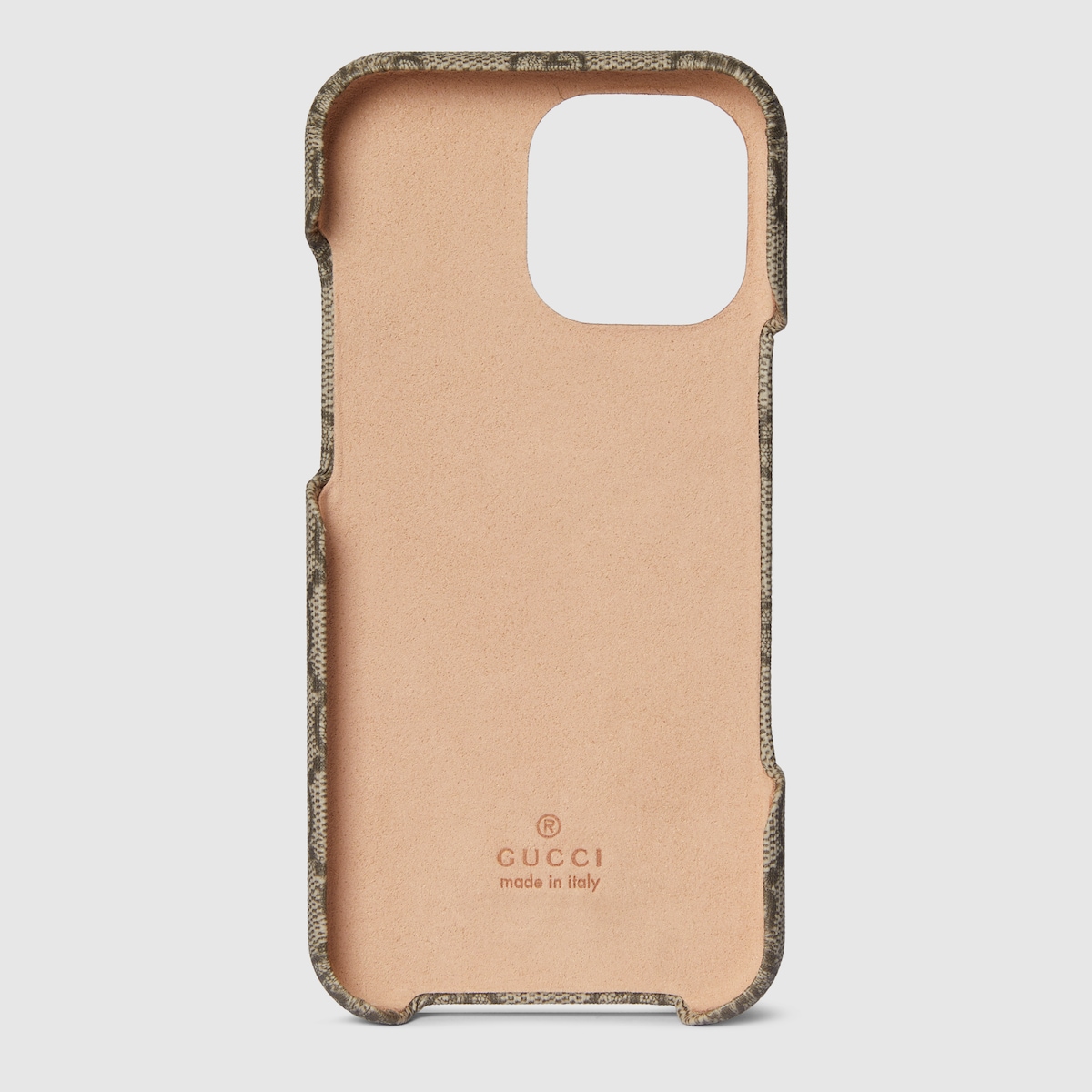 Ophidia case for iPhone 16 Pro Max in beige and dark brown Supreme