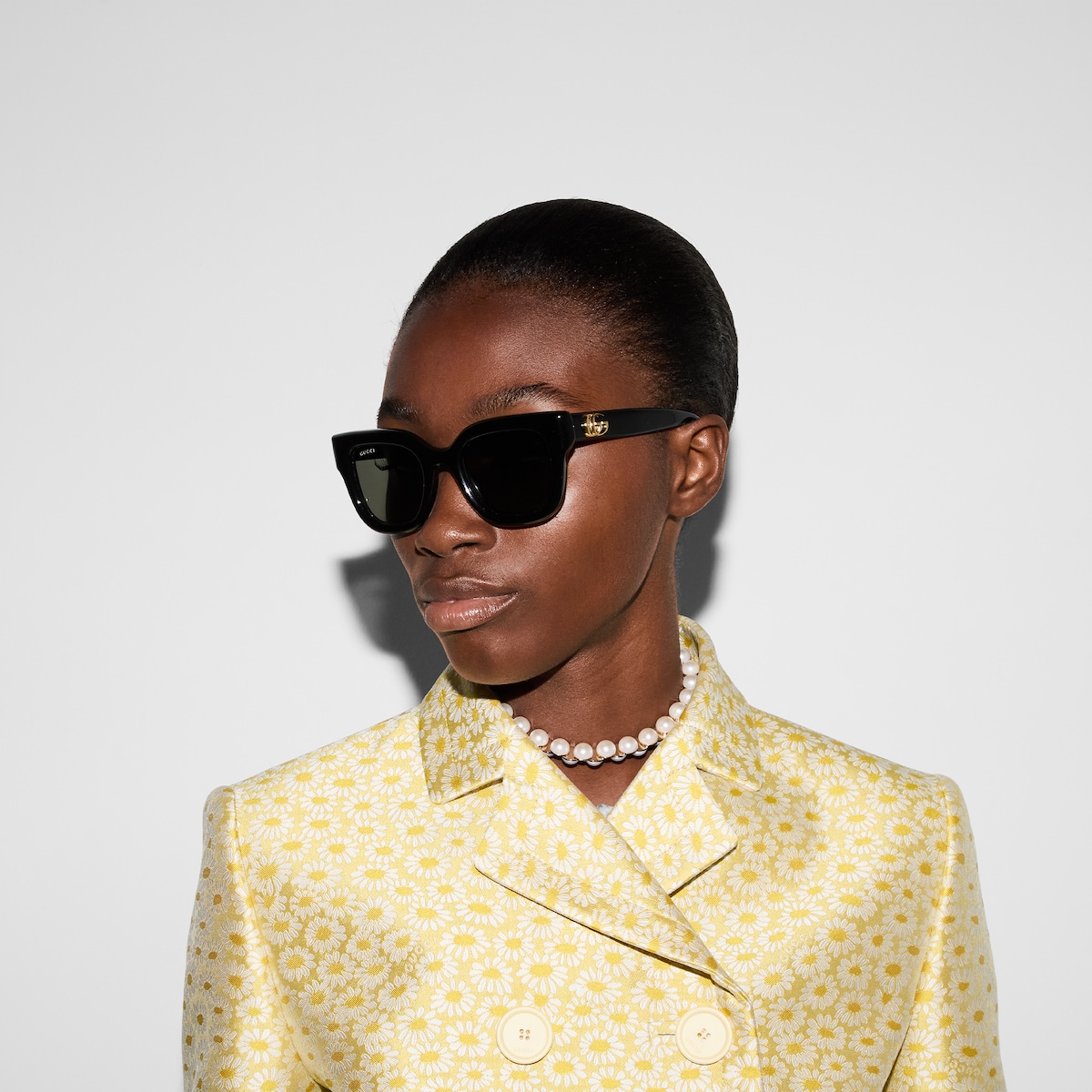 Round frame sunglasses in black | GUCCI® US Round frame sunglasses in black | GUCCI® US