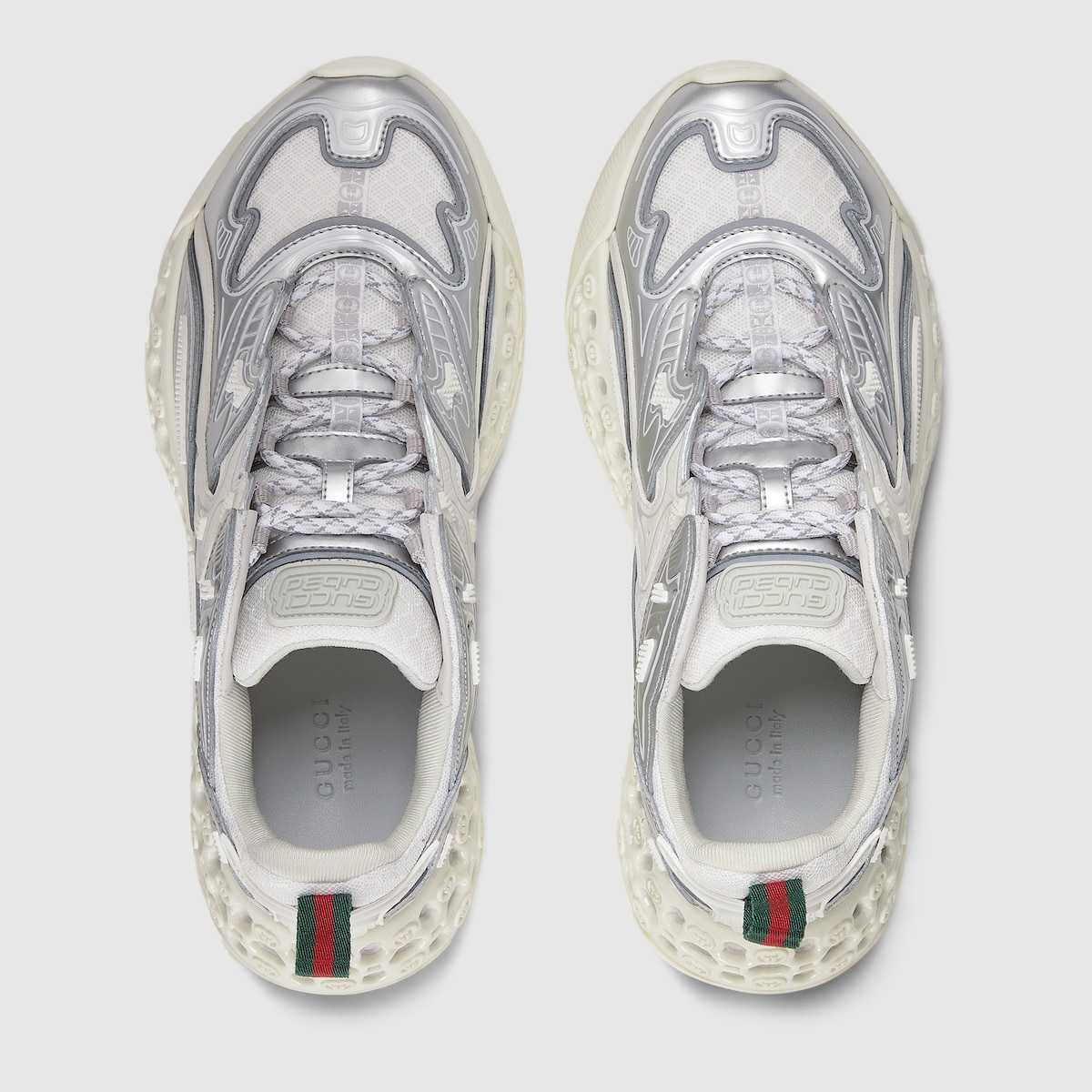 Women's Gucci cub3d sneaker in white Demetra and mesh