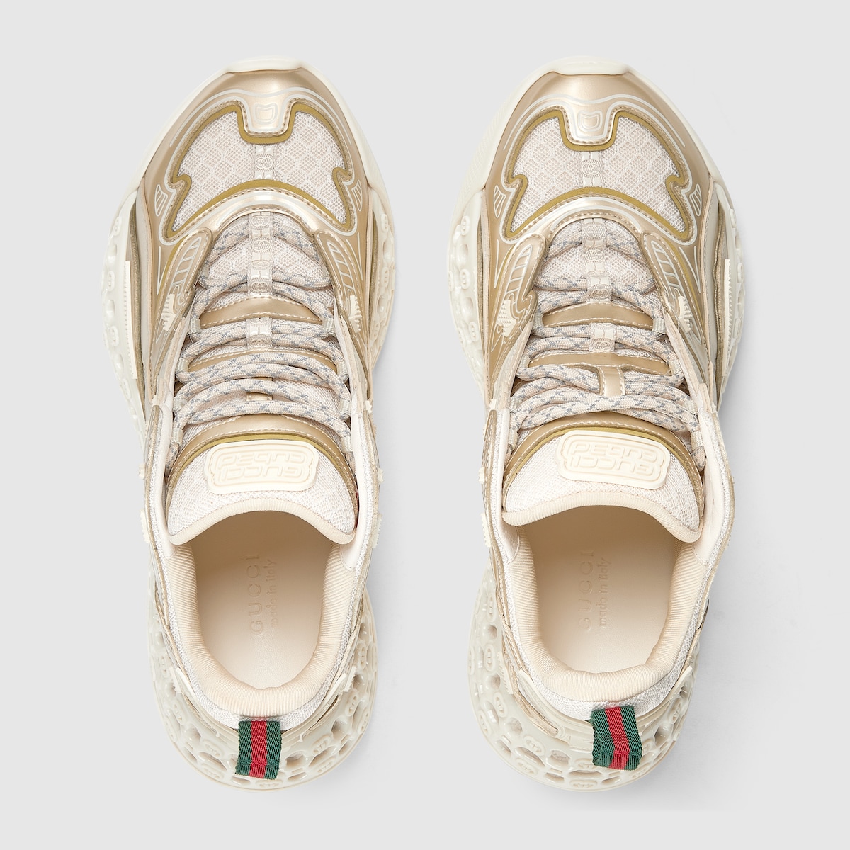 Women's Gucci cub3d sneaker in platinum Demetra and mesh Women's Gucci cub3d sneaker in platinum Demetra and mesh