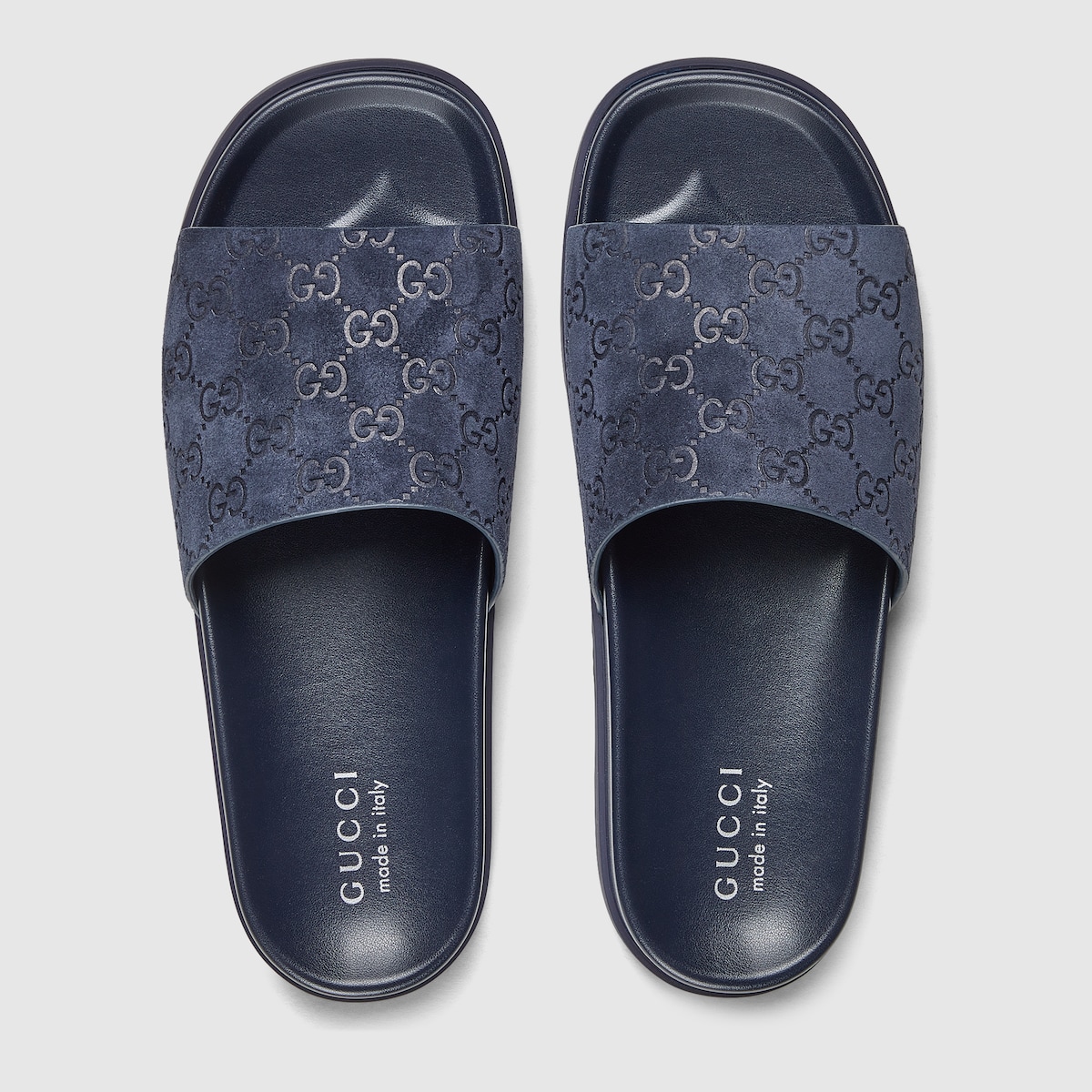 【関税込み】GUCCI Men's slide sandal 834941 AADUO 2140 Men's slide sandal in black GG suede | GUCCI® NL