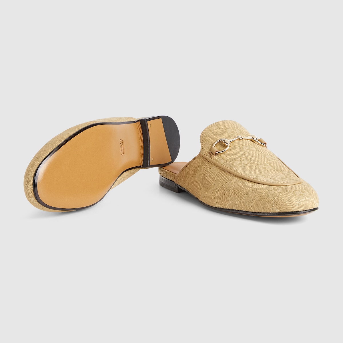 Gucci Princetown GG Canvas Bit Loafer Mules | Neiman Marcus
