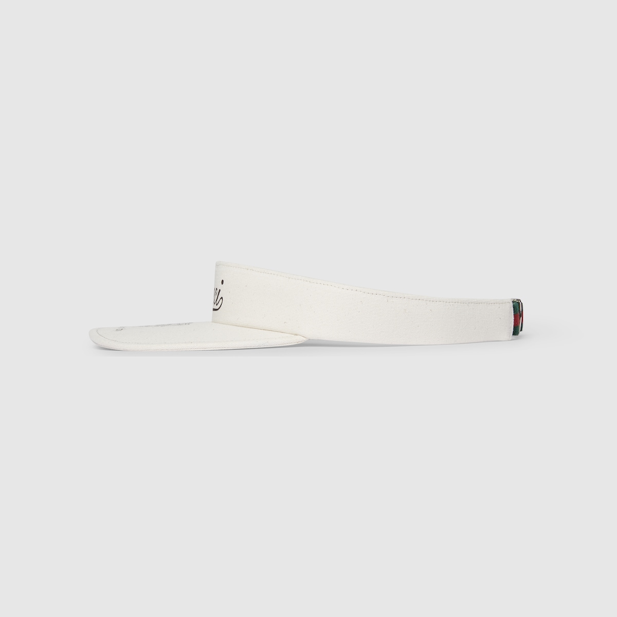 Printed cotton canvas visor in white | GUCCI® US