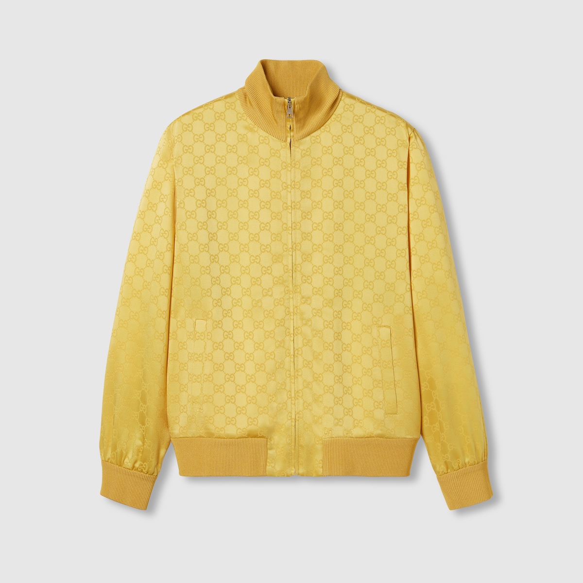 GUCCI イエローレザージャケット 50 イエロー（黄色）系 GUCCI(グッチ) レザージャケット・コート