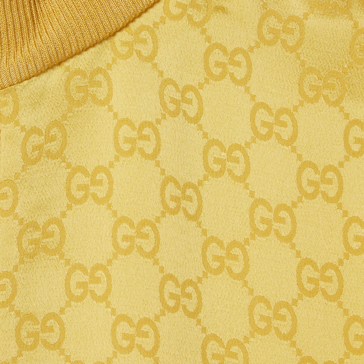 ブルゾン GUCCI FW25 Yellow jacquard sweatshirt (792383XJGSE 7322) Gucci Yellow Jacquard Sweatshirt | italist
