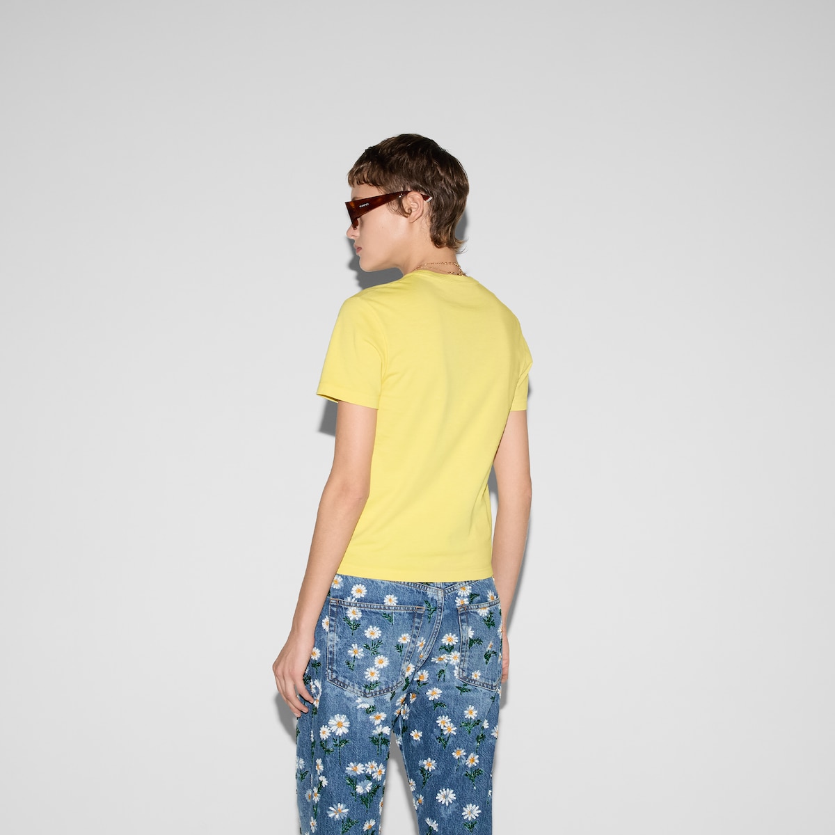 【関税送料込】GUCCI Yellow Cotton T-Shirt 798764_XJG6U_7613_012_100_0000