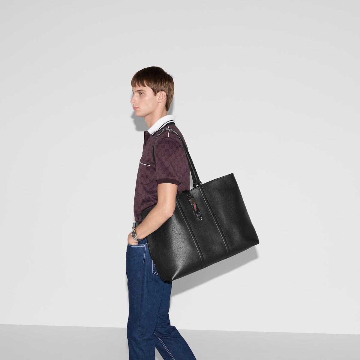 Maxi tote bag with Web