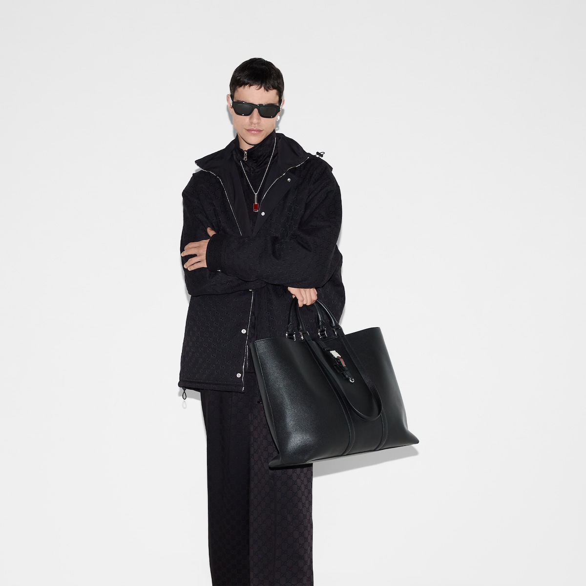 Maxi tote bag with Web