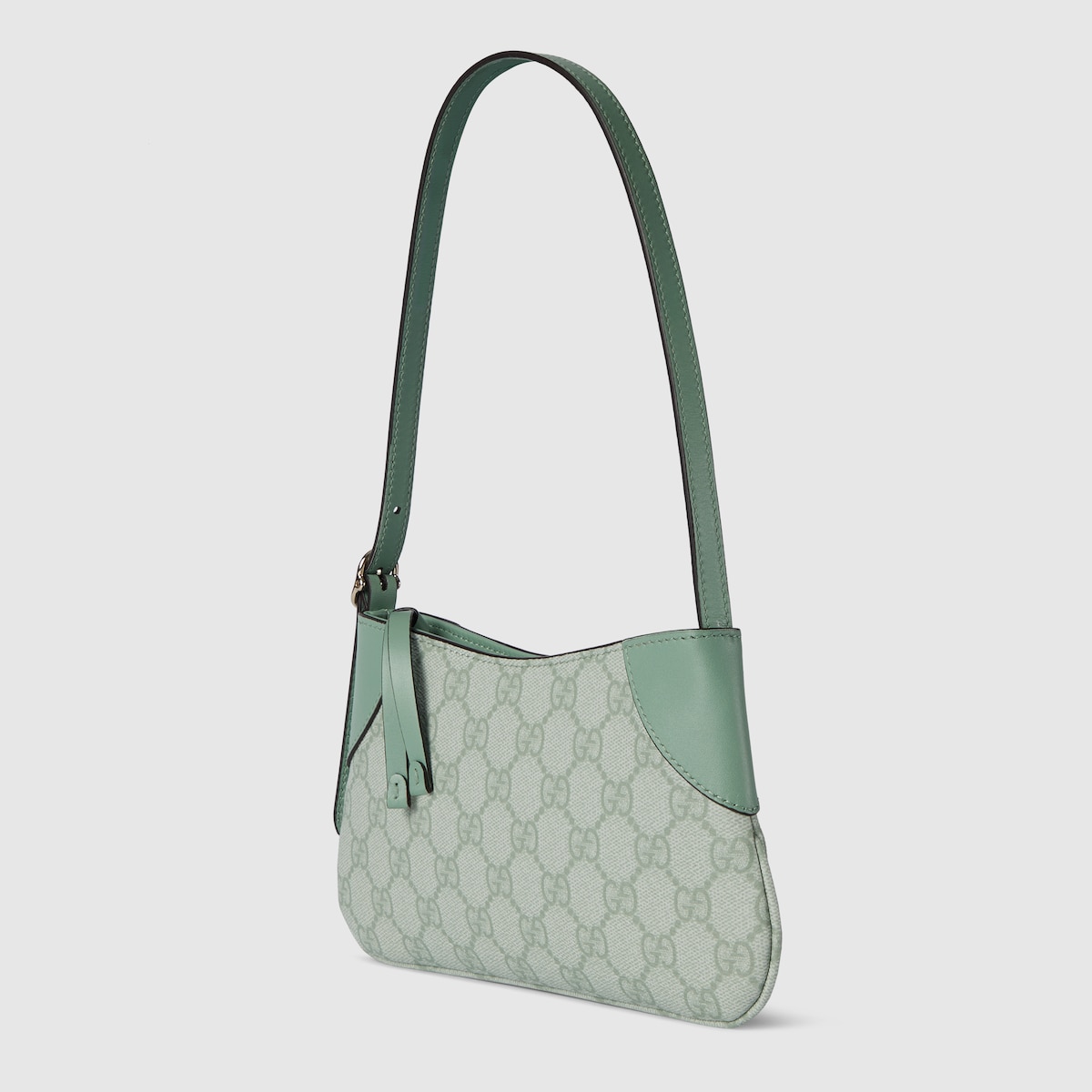 GUCCI ミニショルダーバッグ GGエンブレム〕スモール ショルダーバッグ ・セージグリーン