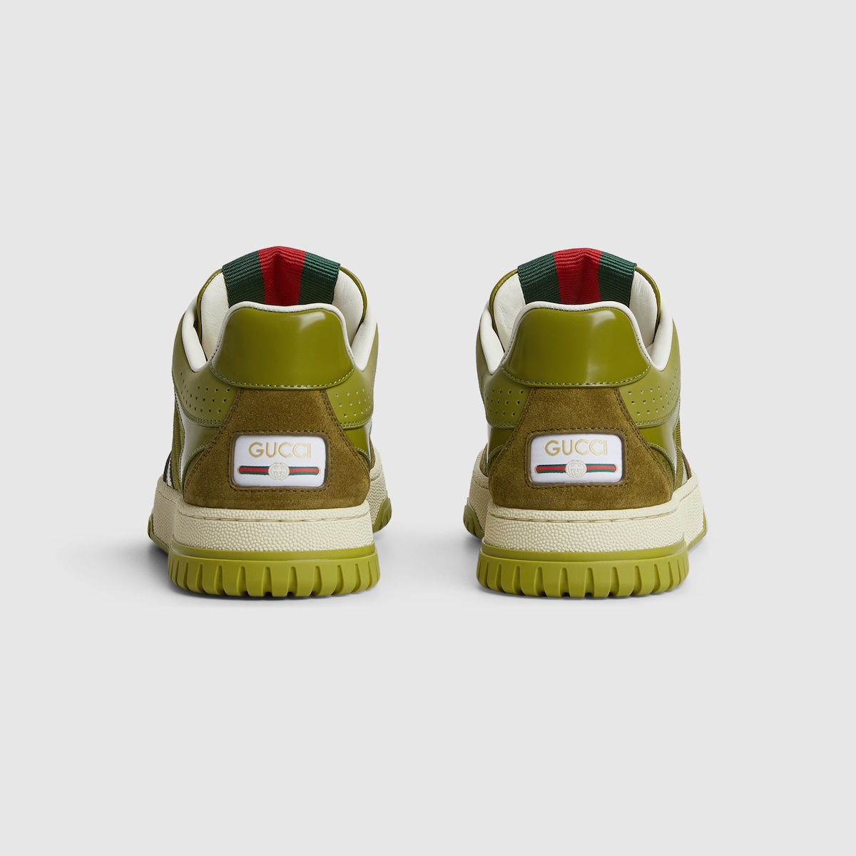 Women's Gucci Re-Web sneaker in dark green GG canvas | GUCCI® US