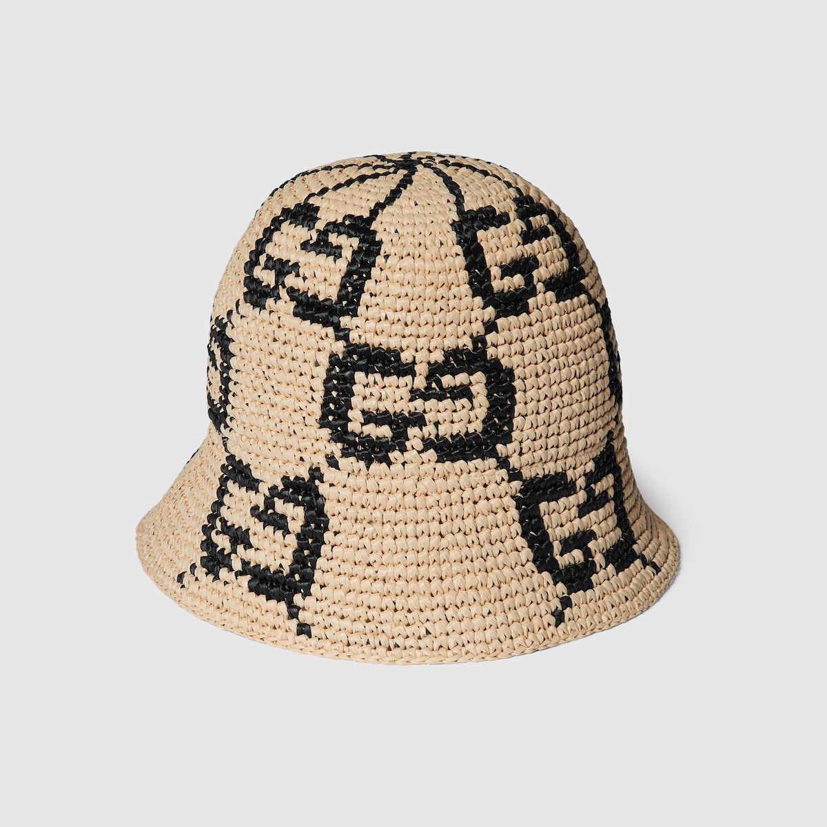 【GUCCI】グッチ GG バケット ハット 7950013HA1J GG straw bucket hat in natural and black | GUCCI® US
