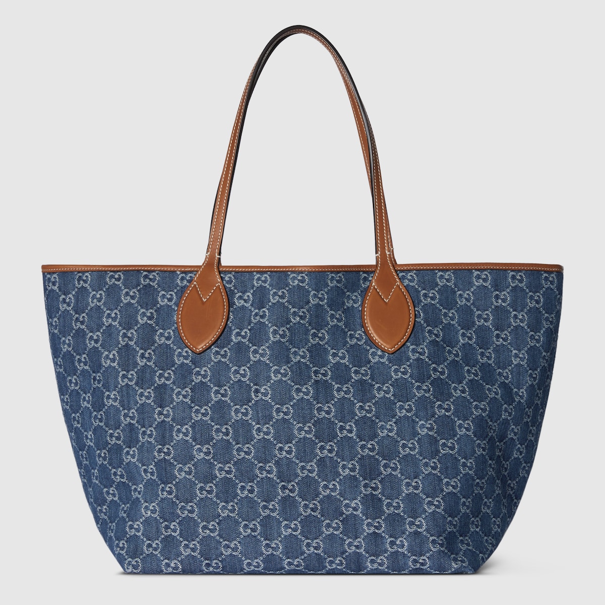 Gucci Totissima Tote Bag Blue White Denim Leather 257930 main image 0