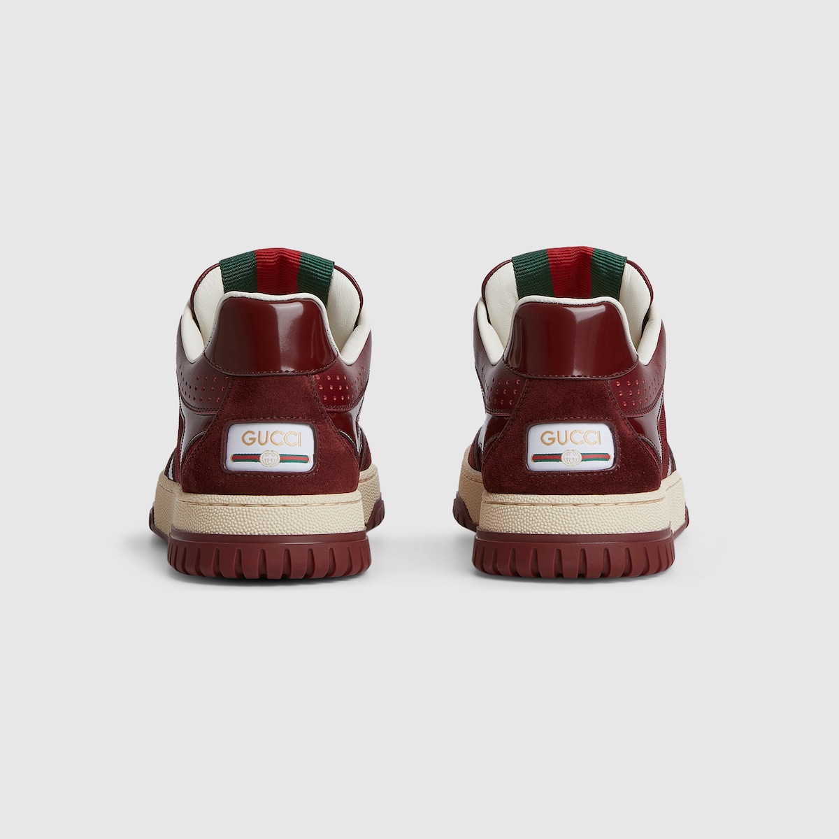 Women's Gucci Re-Web sneaker in Rosso Ancora red GG canvas