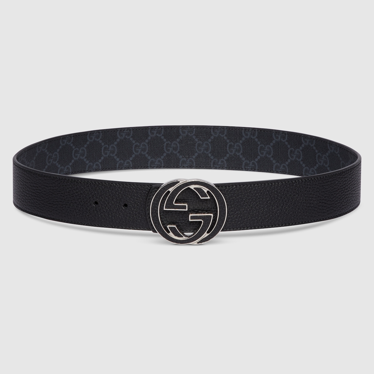 GUCCI リバーシブル レザーベルト インターロッキング エナメル ブラウン GUCCI リバーシブル レザーベルト インターロッキング エナメル