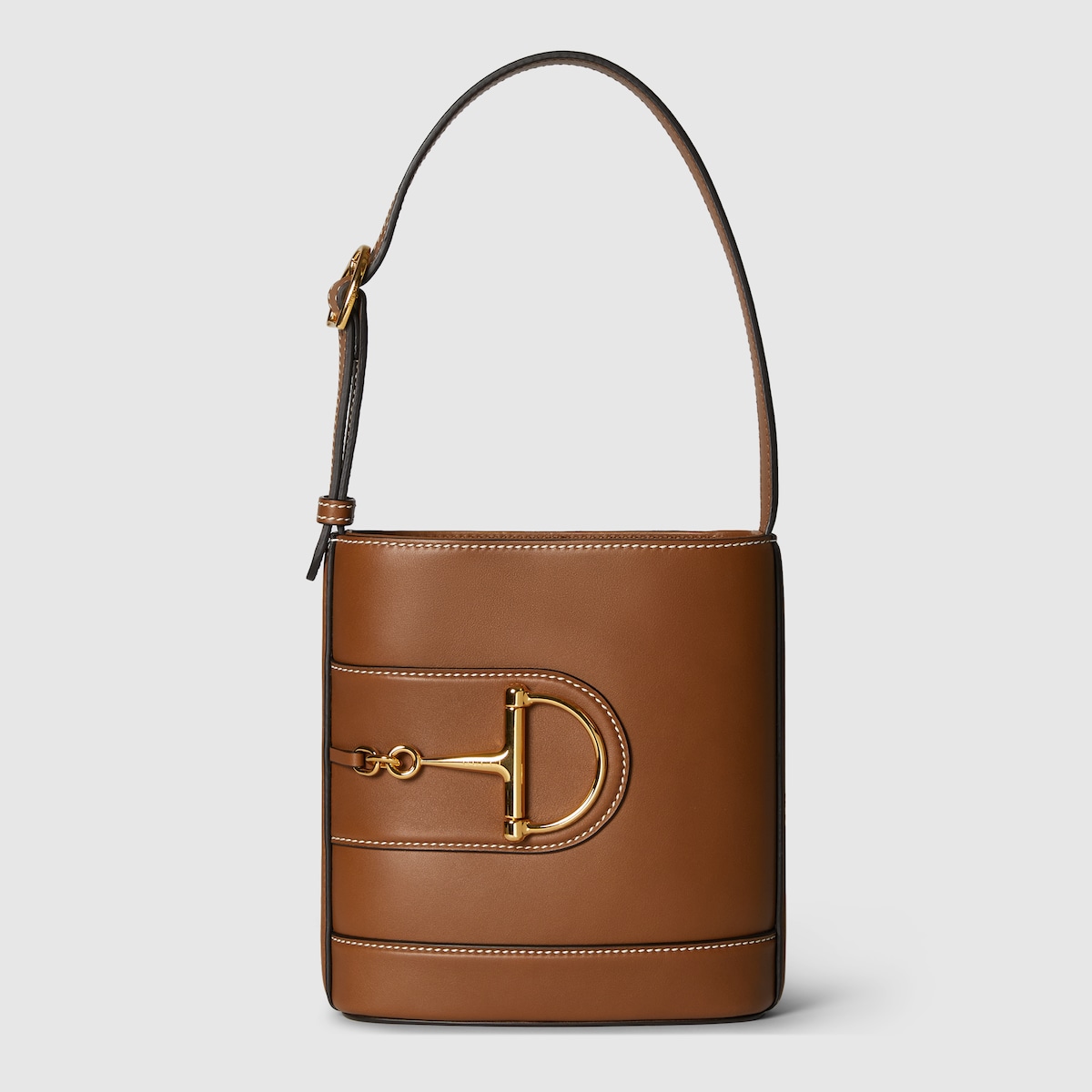 Gucci 73 small bucket bag in brown leather | GUCCI® US Gucci 73 small bucket bag in brown leather | GUCCI® US