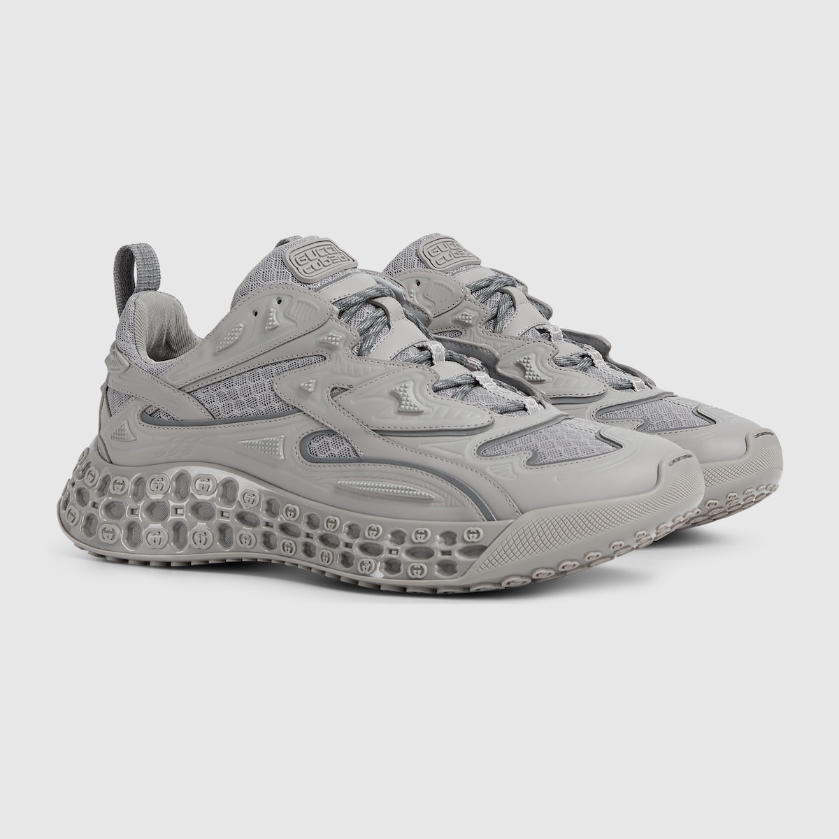 Men's Gucci cub3d sneaker in grey Demetra and mesh | GUCCI® US
