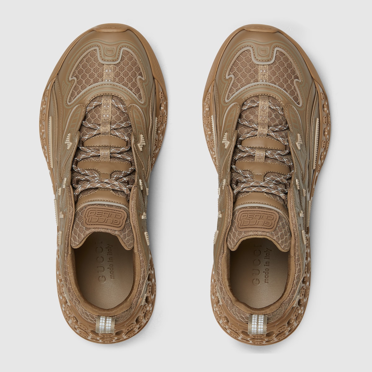 Men's Gucci cub3d sneaker in brown Demetra and mesh | GUCCI® US