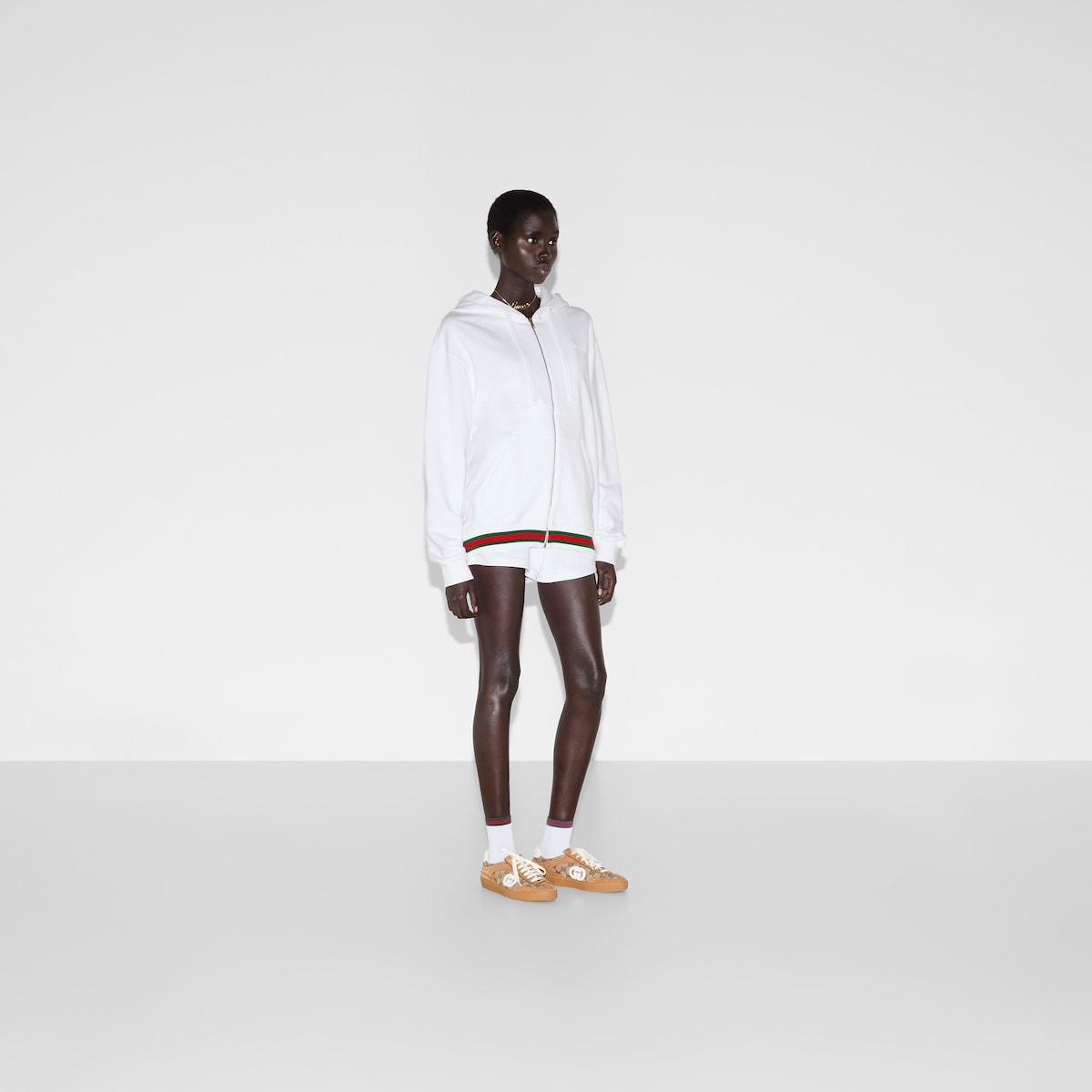 Cotton jersey sweatshirt with Web