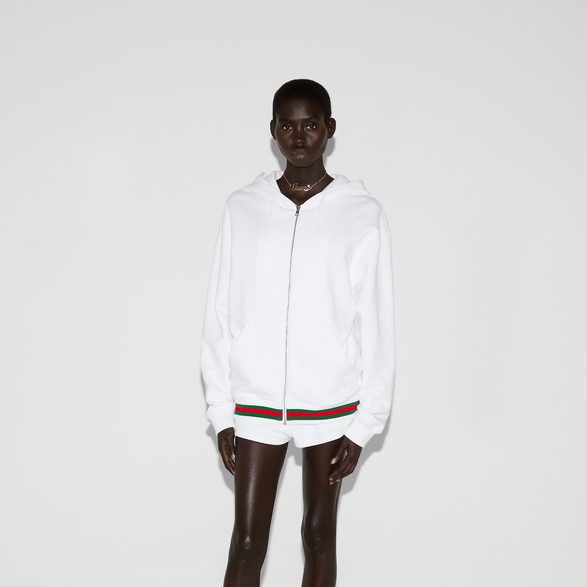 Cotton jersey sweatshirt with Web