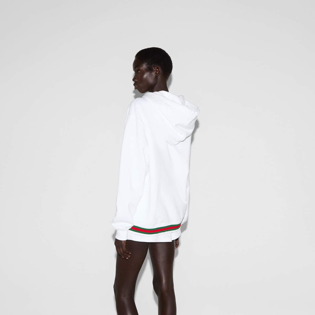 Cotton jersey sweatshirt with Web