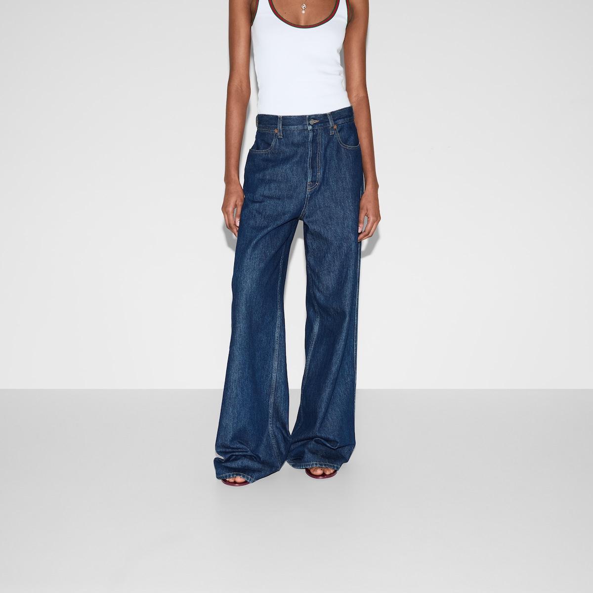 STRUCTIAL LINE SILHOUETTE DENIM PANTS – GEEK
