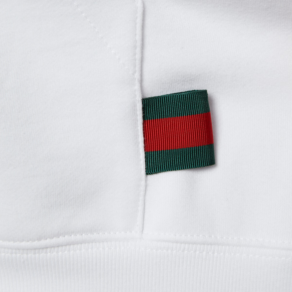 Cotton jersey sweatshirt with Web in white | GUCCI® US