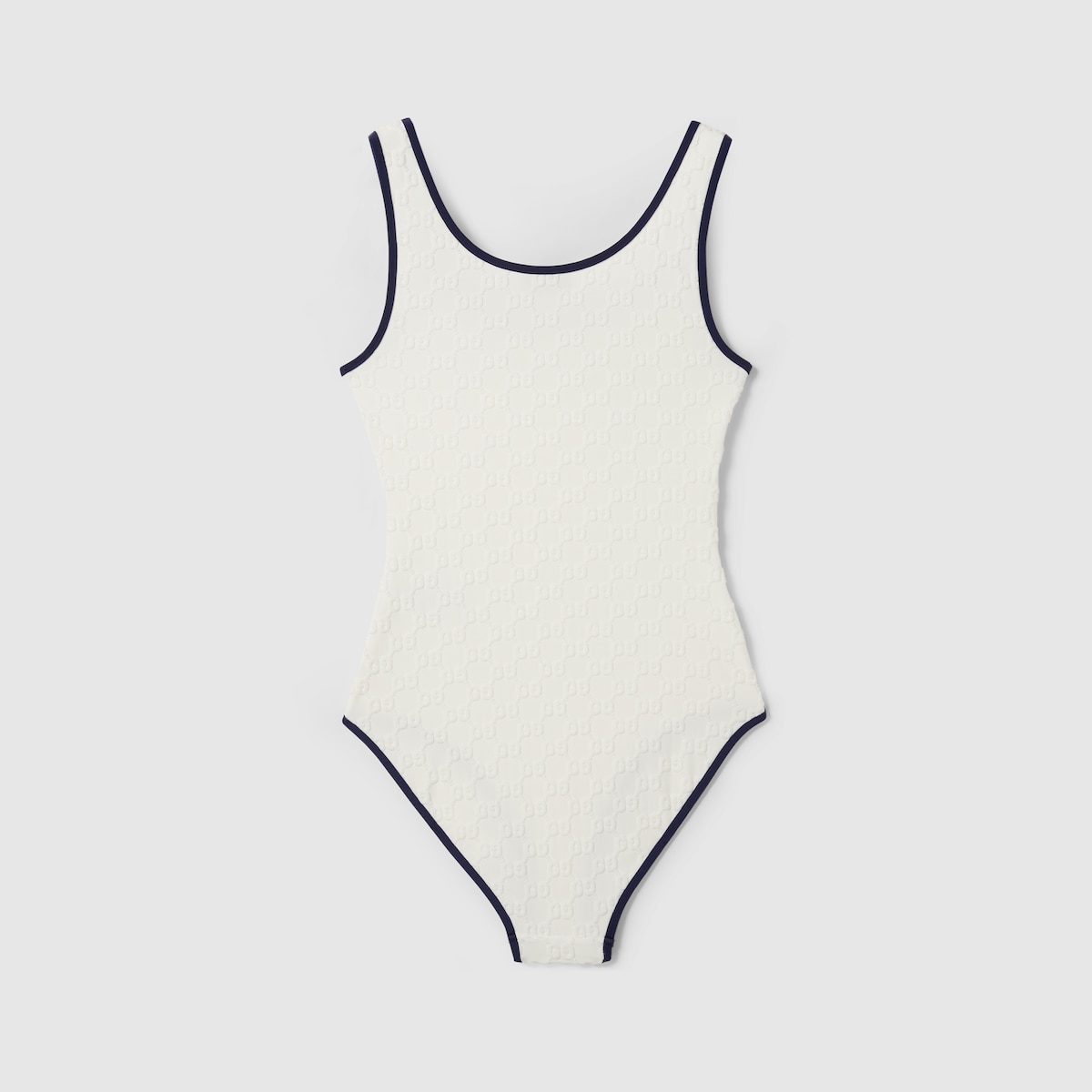 GG terrycloth swimsuit in white | GUCCI® US GG terrycloth swimsuit in white | GUCCI® US