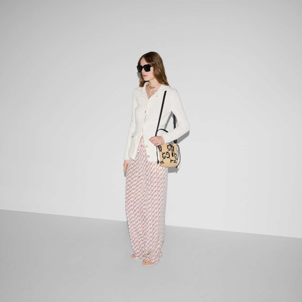 パンツ GUCCI Ivory Silk Lend Pant 788984_ZANRP_4069_001_100_0000