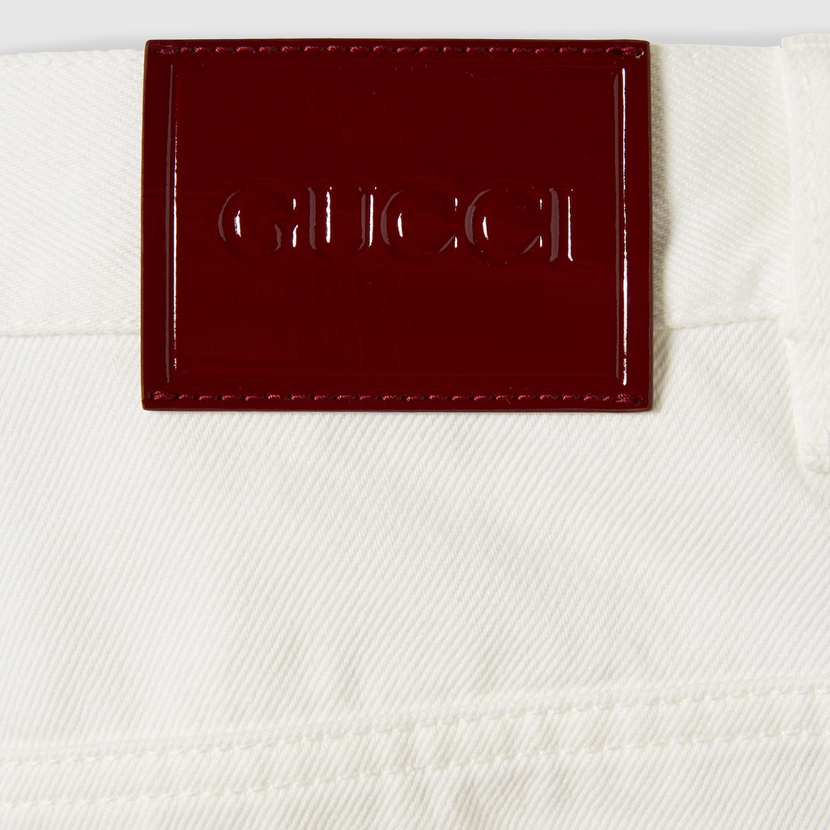 Denim shorts in white | GUCCI® US
