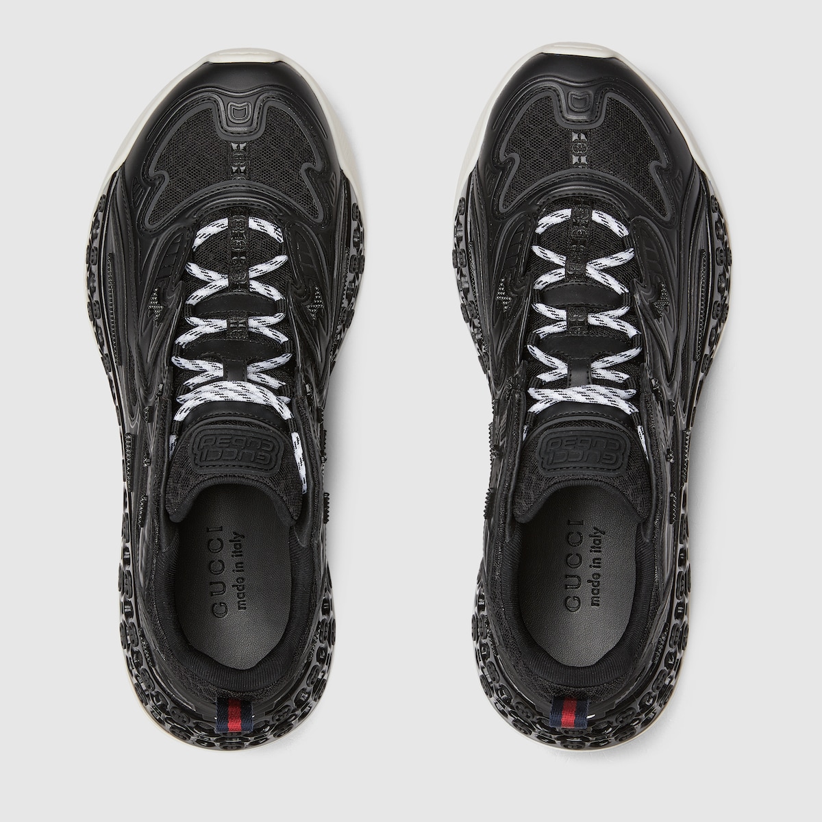 Men's Gucci cub3d sneaker in black Demetra and mesh | GUCCI® US