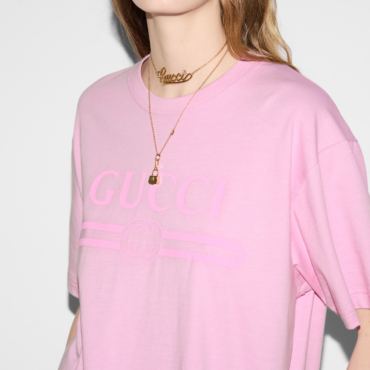 GUCCI ピンク Tシャツ ロゴプリント10歳新品 お取り寄せ】『GUCCI