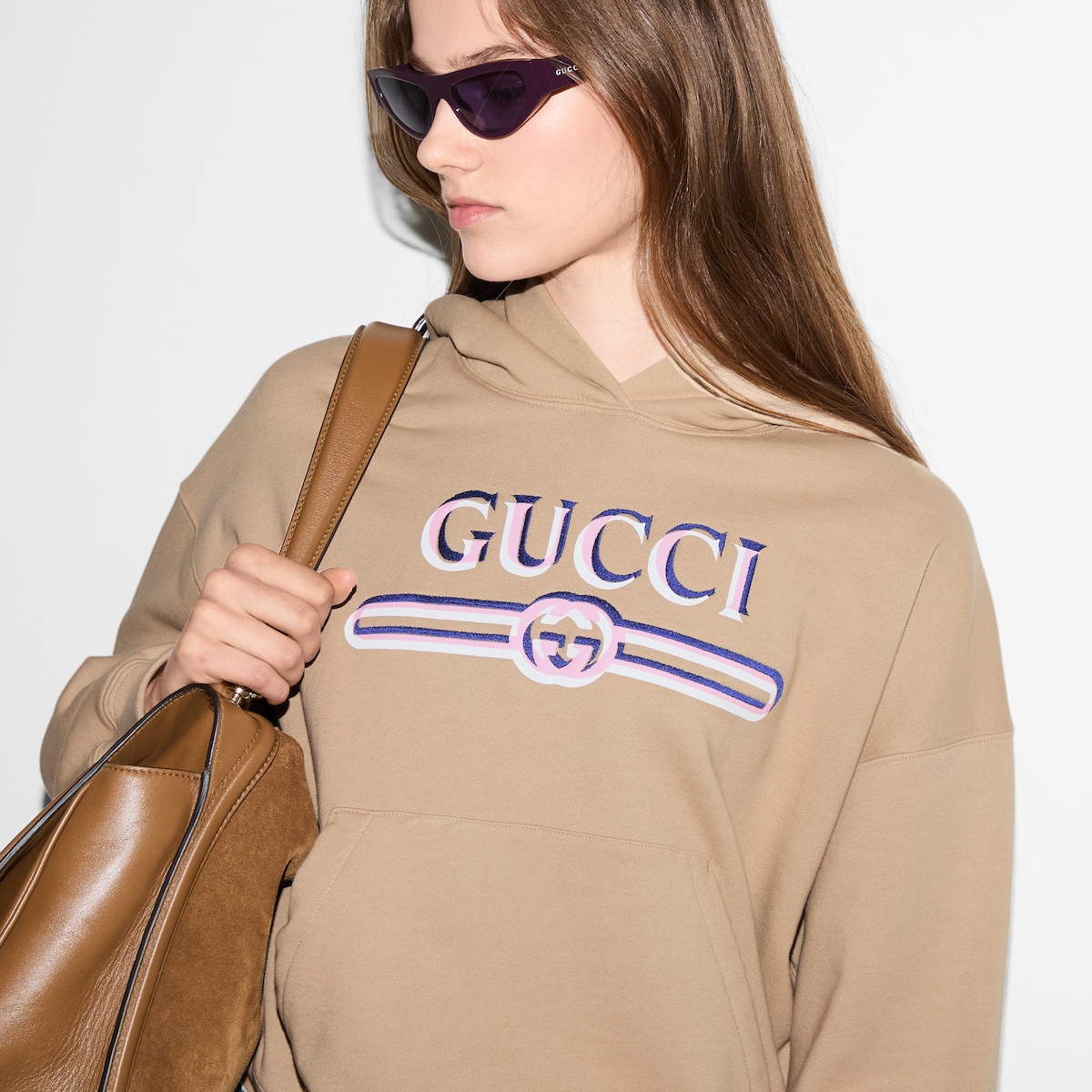 パーカー・フーディ Gucci Cotton Hooded Sweatshirt Children's cotton hooded sweatshirt in dark blue | GUCCI® US