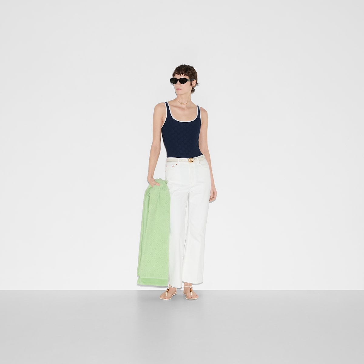 GG terrycloth jacquard beach towel