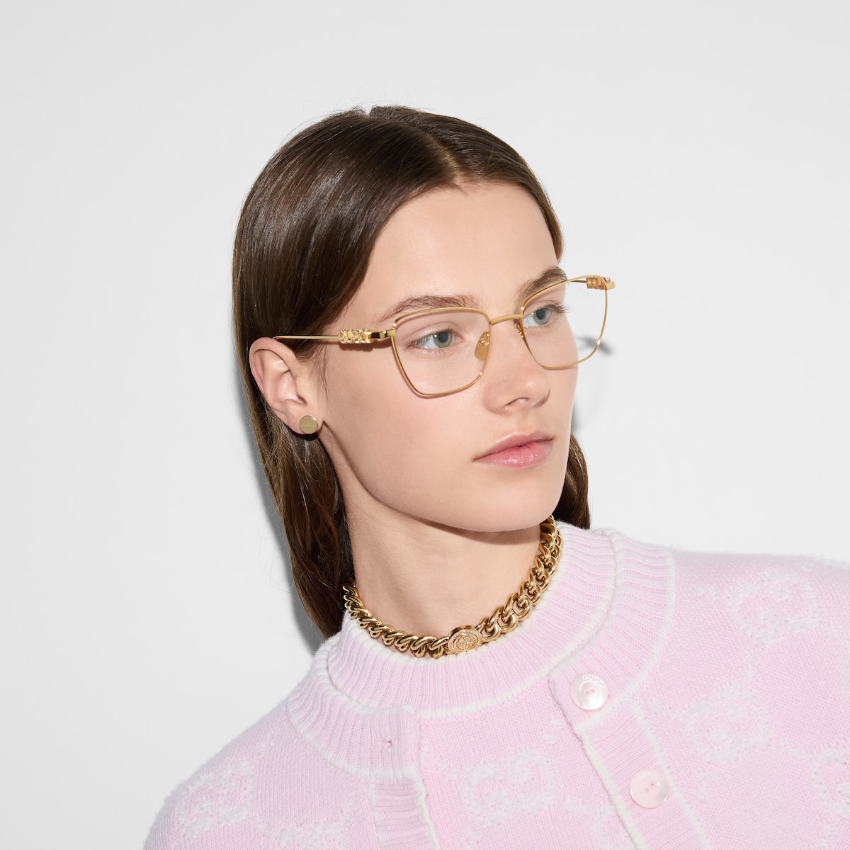 ゴ*ラ様 GUCCI Rectangular optical frame in black | GUCCI® US