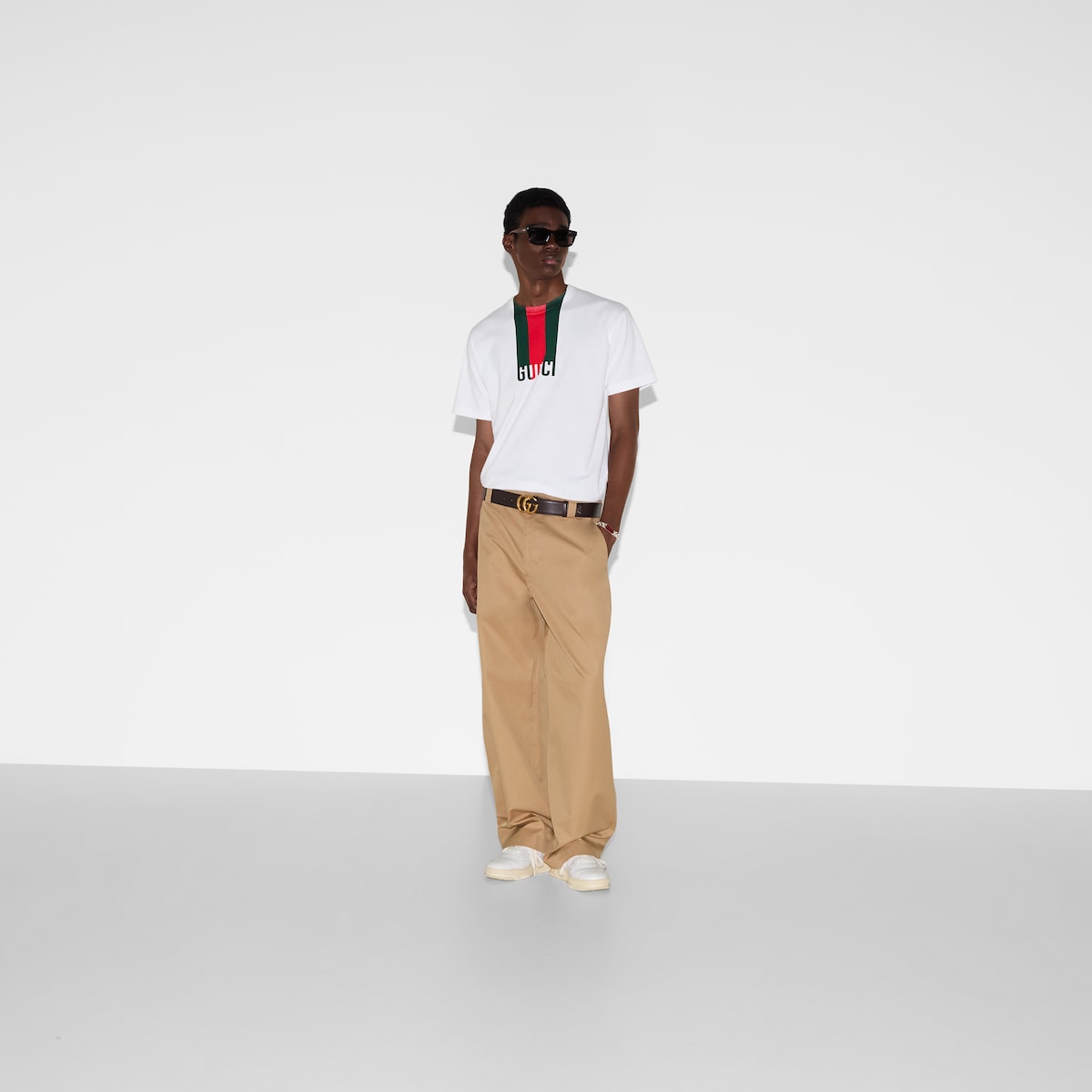 GUCCI Tシャツ GGスプリーム 総柄 PALACE×GUCCI プリントTシャツ 548334 ブラック サイズ S