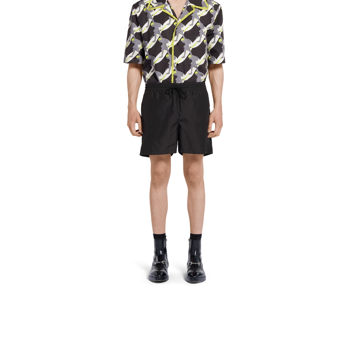 Technical poplin swim short