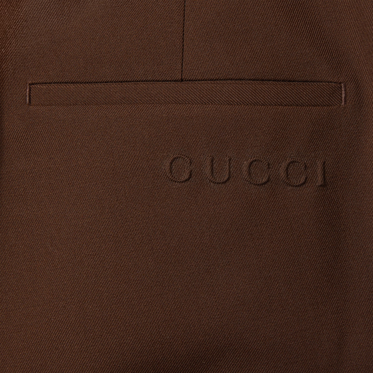 Embossed wool twill pants