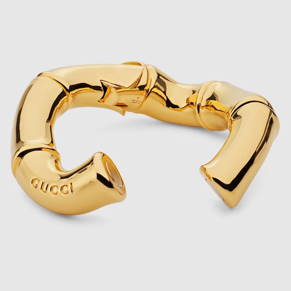 Gucci Bamboo cuff bracelet in black enamel | GUCCI® US