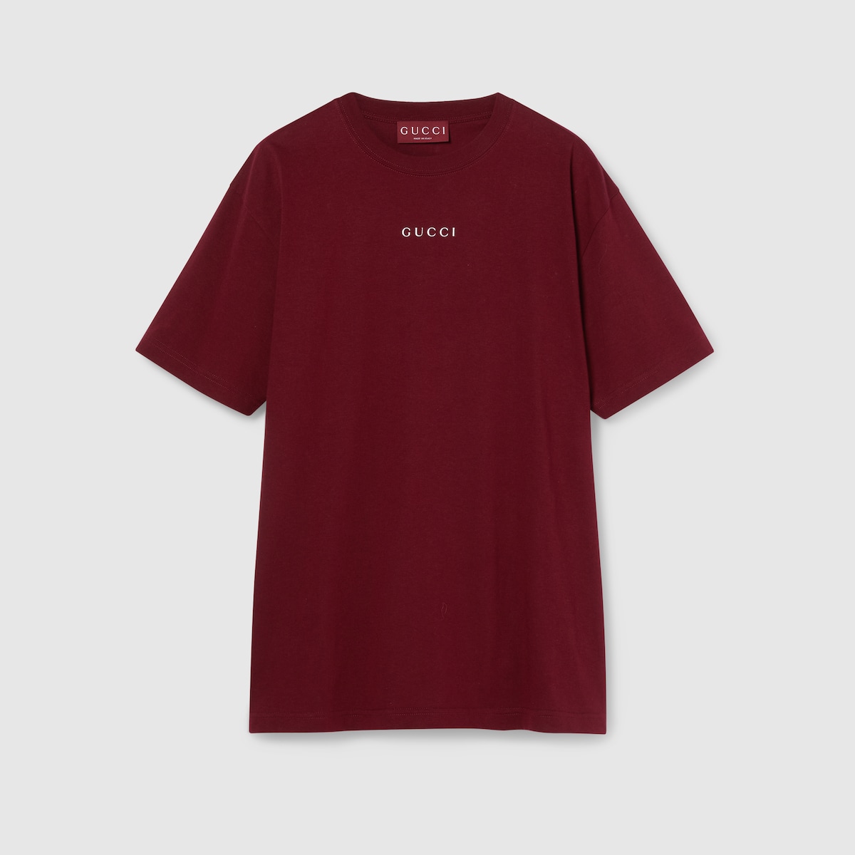 コットンジャージー Tシャツ ・グッチ ロッソ アンコーラ（深い赤