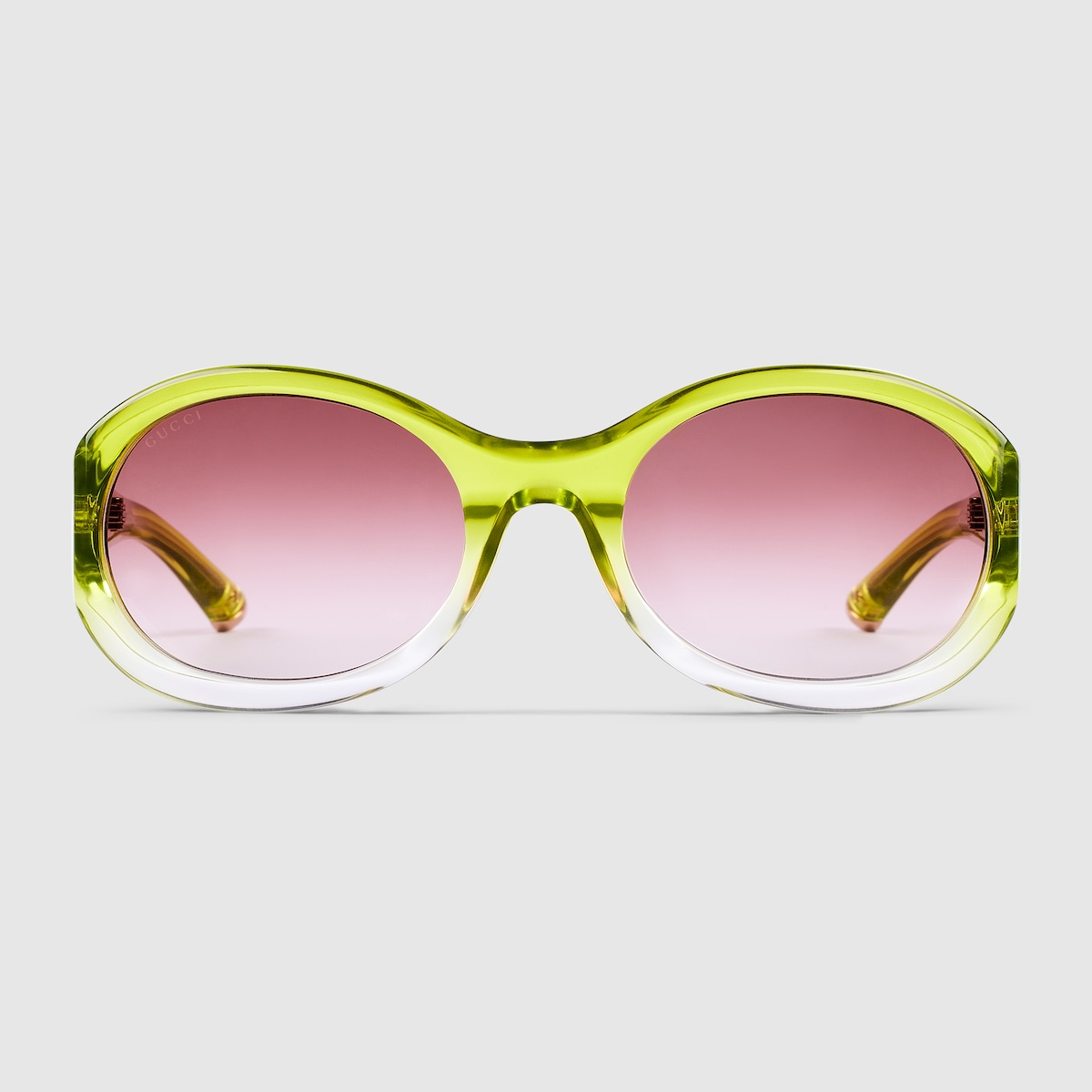 【GUCCI】ROUND SUNGLASSES●831871J07401012 Round frame sunglasses in gradient acid green | GUCCI® US