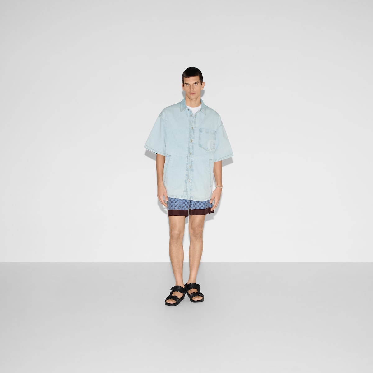 シャツ TRILLION Essential Cut Overfit Man to Man DULL BLUE TRFMT04D 815658_XDC6X_4692_002_100_0000
